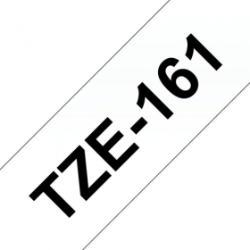 Brother TZe-161 (TZe161) Laminerad märkningsremsa svart på klar, 36 mm, 8 m