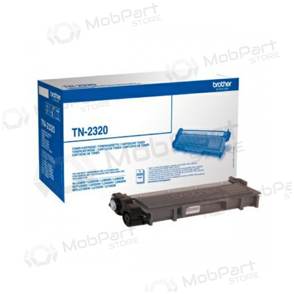 Brother TN-2320 (TN2320), svart kassett för laserskrivare, 2600 sidor