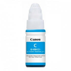 Canon GI-490 Påfyllningsbläck (0664C001), cyan bläckpatron för bläckstråleskrivare