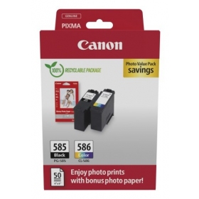 Canon PG-585/CL-586 (6205C004) fotovärdepaket bläckpatroner, BK/CMY