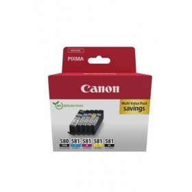 Canon PGI-580/CLI-581 (2078C007) bläckpatronpaket, PGBK/BK/C/M/Y