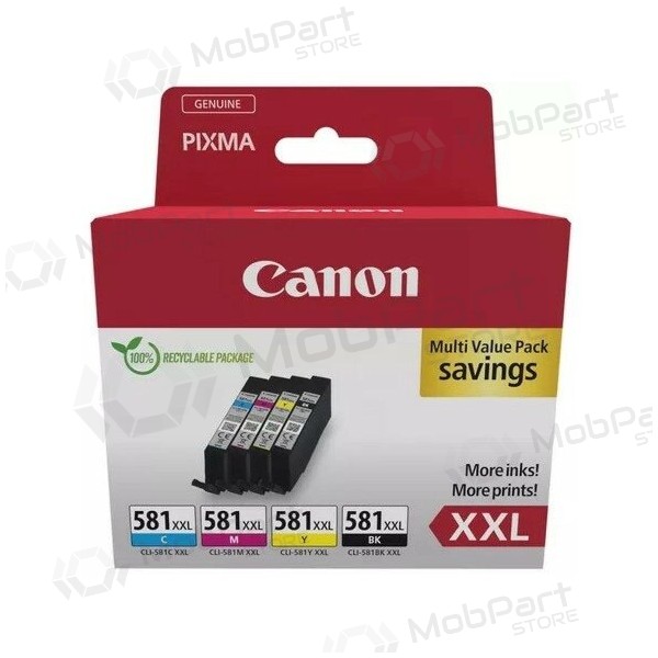 Canon CLI-581XXL (1998C007) Bläckpatronpaket, C/M/Y/BK