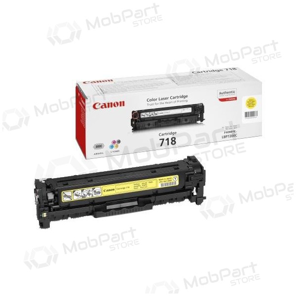Canon CRG 718 (2659B002) gul patron för laserskrivare, 2900 sidor. Canon CRG 718 (2659B002) gul patron för laserskrivare, 2900 sidor.