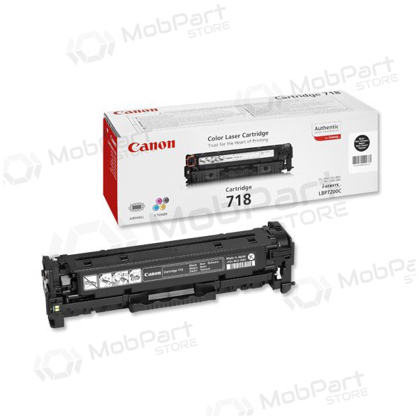 Canon CRG 718 (2662B002) svart patron för laserskrivare, 3400 sidor. Canon CRG 718 (2662B002) svart patron för laserskrivare, 3400 sidor.