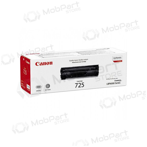 Canon CRG 725 (3484B002) svart patron för laserskrivare, 1600 sidor. Canon CRG 725 (3484B002) svart patron för laserskrivare, 1600 sidor.