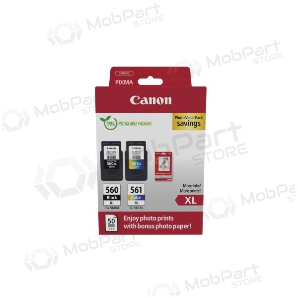 Canon CRG PG-560XL/CL-561XL (3712C008) Bläckpatronset, BK/CMY