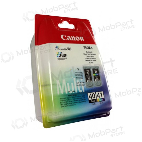Canon PG-40 / CL-41 kasečių rinkinys (0615B043), svart och trispalvė patron för bläckstråleskrivare