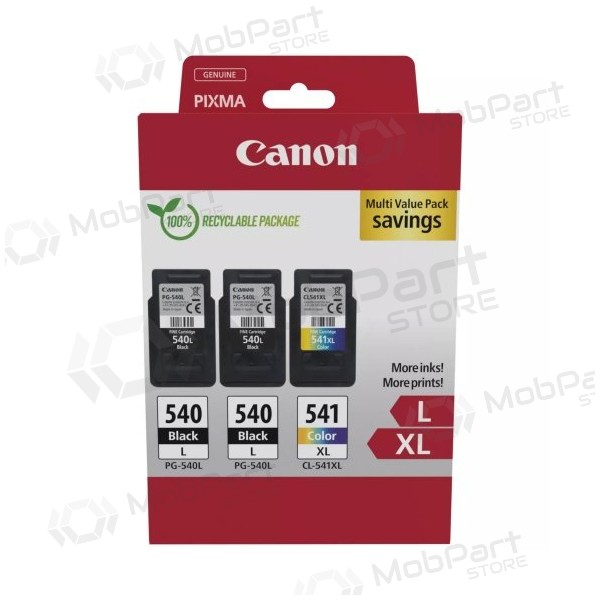 Canon PG-540L/CL-541XL (5224B017) Bläckpatronpaket, BK/CMY