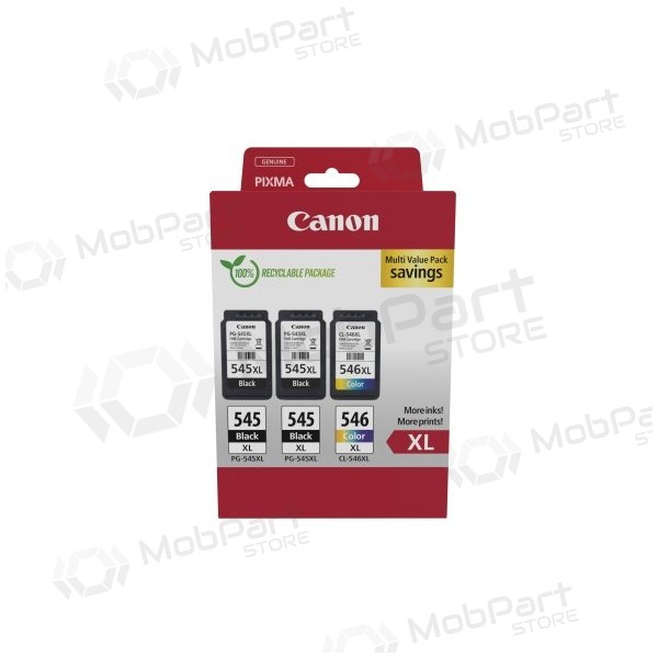 Canon PG-545XL/CL-546XL (8286B013) Bläckpatronpaket, BK/CMY