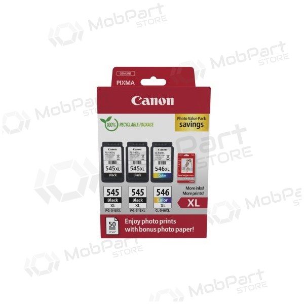 Canon PG-545XL/CL-546XL (8286B015) Photo value pack Bläckpatronset, BK/CMY