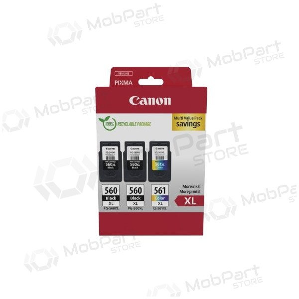 Canon PG-560XL/CL-561XL (3712C009) Bläckpatronpaket, BK/CMY