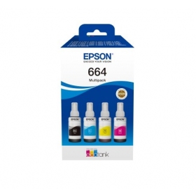 Epson 664 EcoTank (C13T66464A) påfyllningsflaskor för bläck, CMYK