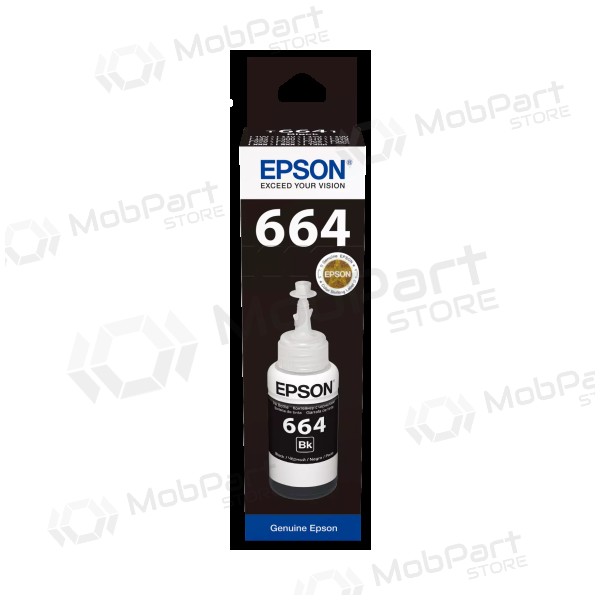 Epson 664BK (C13T66414A) Bläckpåfyllningsflaska, Svart