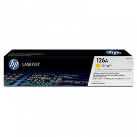 HP 126A (CE312A), gul patron för laserskrivare, 1000 sidor.