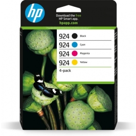 HP 924 CMYK 4-pack (6C3Z1NE) bläckpatronpaket, BK/C/M/Y