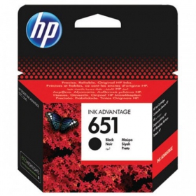 HP nr 651 (C2P10AE), svart bläckpatron för bläckstråleskrivare, 600 sidor