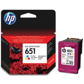 HP nr 651 (C2P11AE), trefärgad bläckpatron för bläckstråleskrivare, 300 sidor