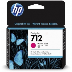 HP nr 712 (3ED68A), lila bläckpatron för bläckstråleskrivare, 29 ml.