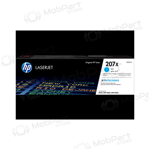 - HP 207X W2211X, cyan tonerkassett för laserskrivare