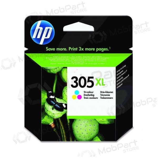 HP 305XL trefärgad (3YM63AE) bläckpatron, CMY