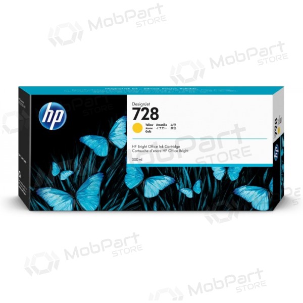 HP 728 (F9K15A) bläckpatron, gul
