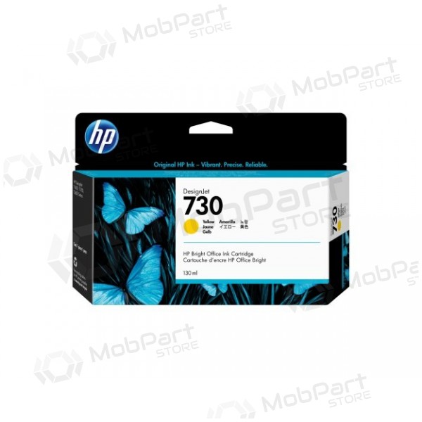 HP 730 (P2V64A) bläckpatron, gul