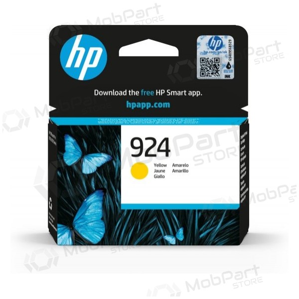 HP 924 (4K0U5NE) bläckpatron, gul
