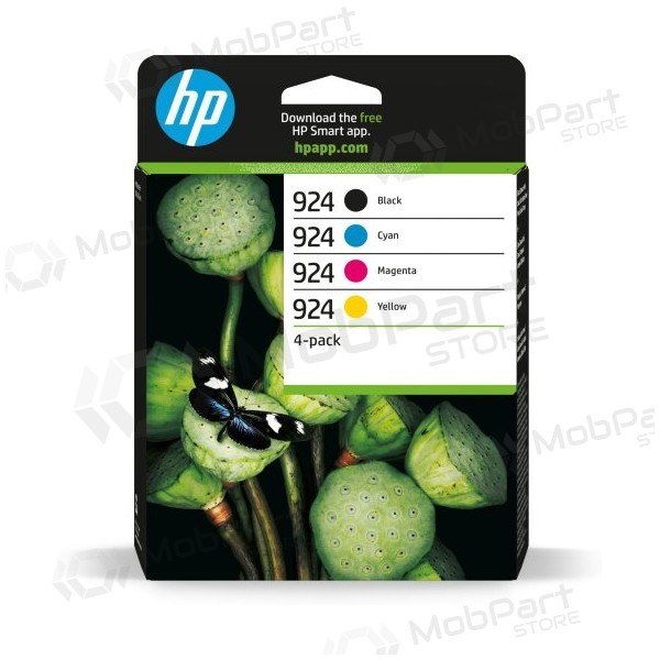 HP 924 CMYK 4-pack (6C3Z1NE) bläckpatronpaket, BK/C/M/Y