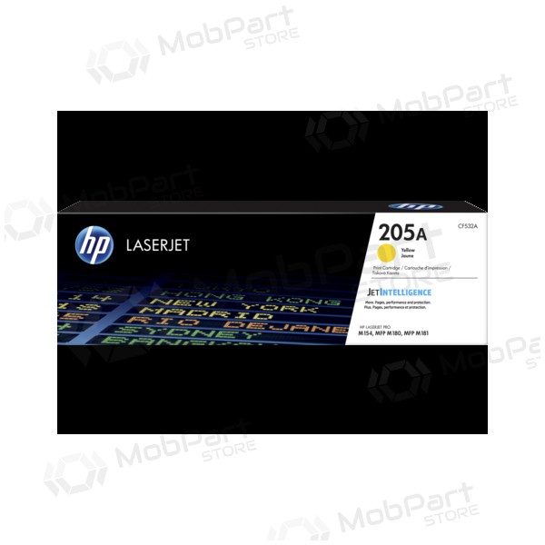HP No.205A (CF532A), gul toner för laserskrivare, 900 sidor