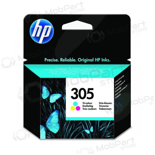 HP No.305 patronset (3YM60AE), trefärgsbläckpatron (cyan, magenta, gul) för bläckstråleskrivare, 100 sidor.