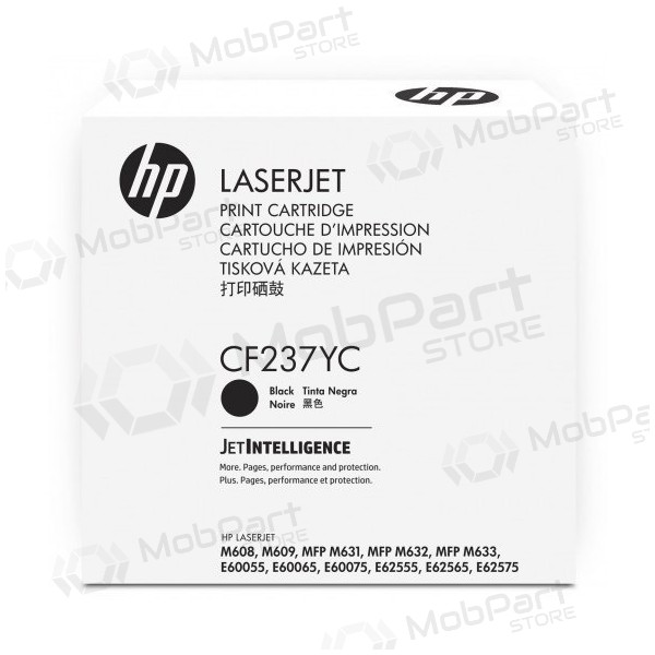 HP No.37X (CF237YC), svart patron för laserskrivare, 41000 sidor.