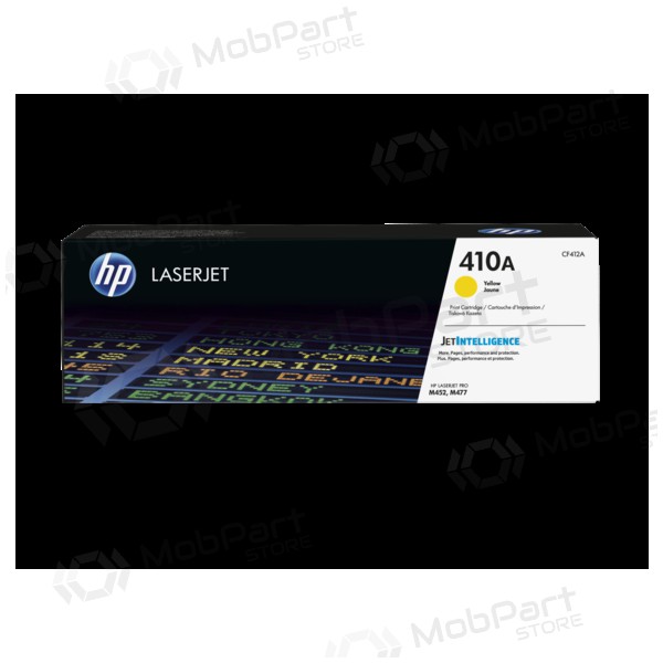 HP nr. 410A (CF412A), gul toner för laserskrivare, 2300 sidor.