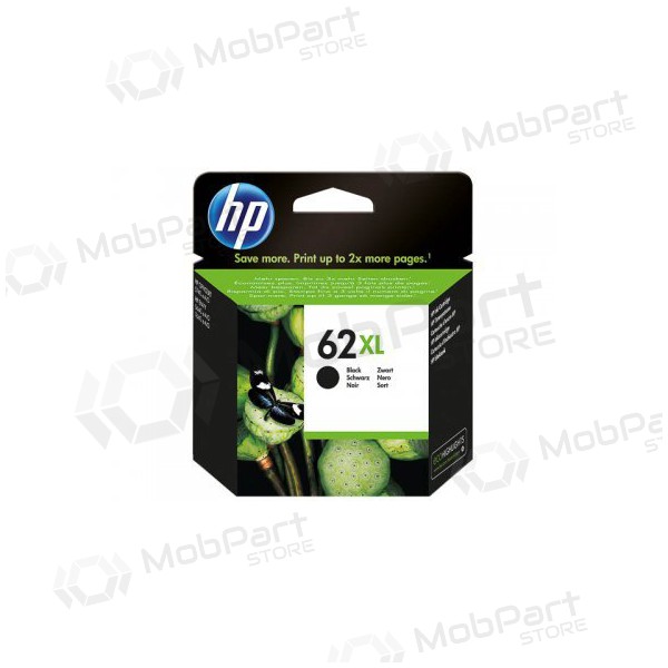 HP No.62XL (C2P05AE), svart patron för bläckstråleskrivare, 600 sidor.