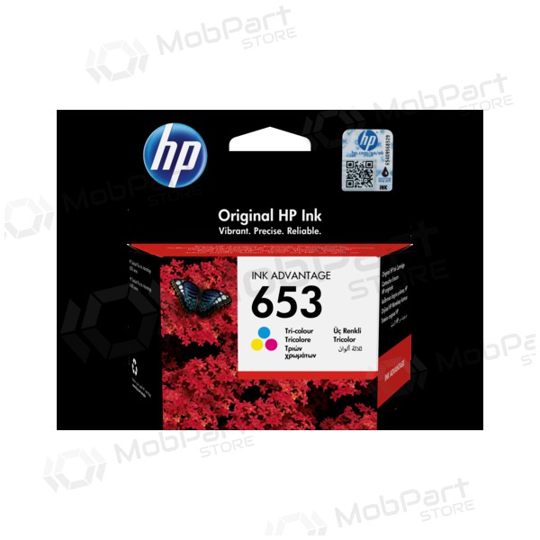 HP No.653 patronpaket (3YM74AE), cyan, magenta, gul patron