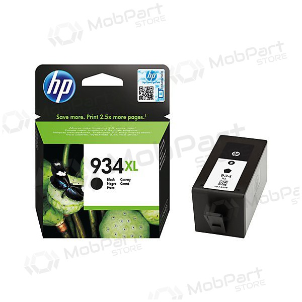 HP No.934XL HC (C2P23AE), svart patron för bläckstråleskrivare, 1000 sidor.