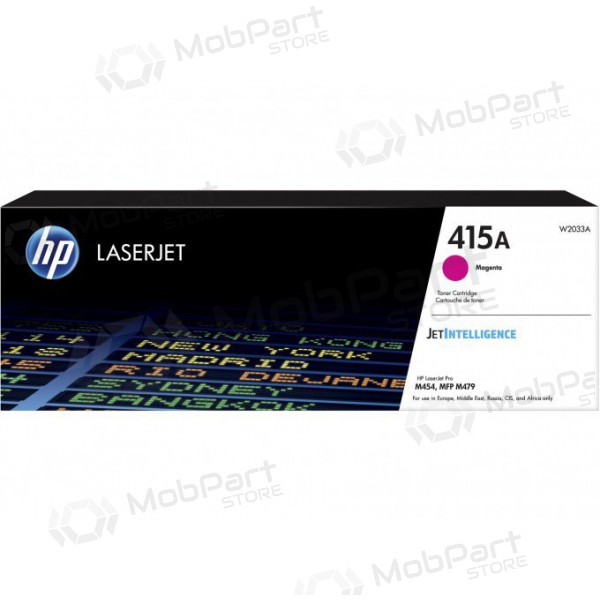 HP (W2033A, 415A), magenta kassett för laserskrivare