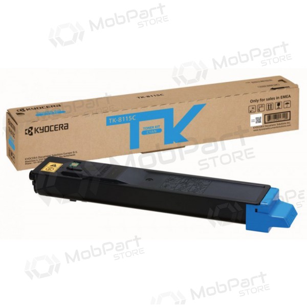 Kyocera (1T02P3CNL0, TK-8115C), himmelsblå patron för laserskrivare, 6000 sidor.