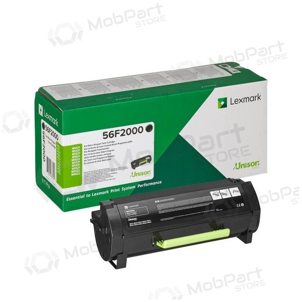 Lexmark 56F2000 Lasertoner, Svart