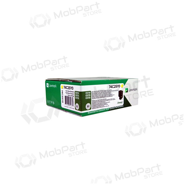 Lexmark return (74C2SYE, 074C2SY0), gul patron för laserskrivare, 7000 sidor.