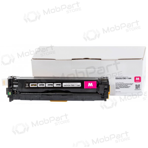 Kompatibel Static Control HP CB543A/CE323A/CF213A/ Canon CRG716, lila toner för laserskrivare, 1400 sidor.
