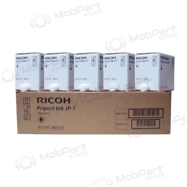 Ricoh JP-7 (817219) (5 st i en låda) Bläckpatron, Svart