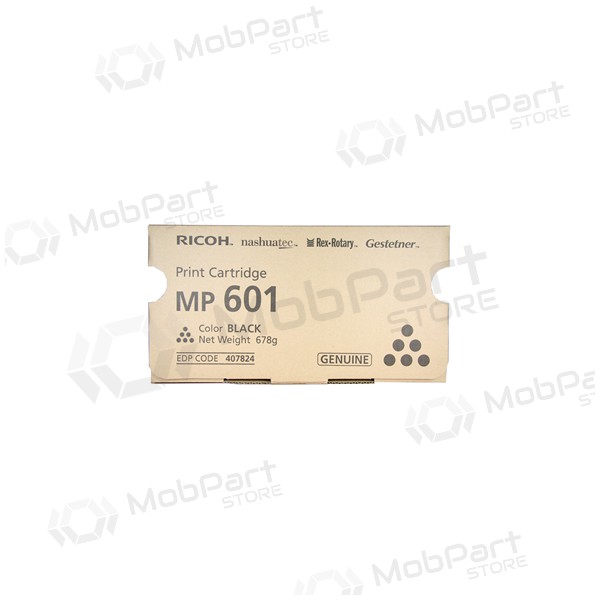 Ricoh MP601 (407824), svart patron för laserskrivare, 25000 sidor.