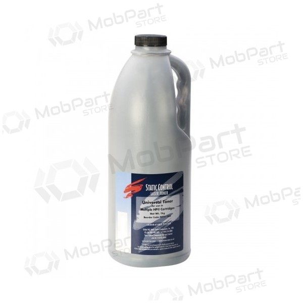 Static Control Tonerpulver HP Q2612A Q5949A/X Q7553A/X Q1338A CE505A/X Q5942A/X Svart, 1kg.