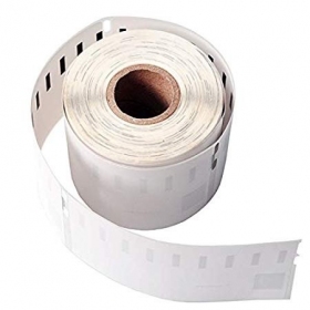 TopJet Etikettrulle Svart på vit, 54x101mm, 220 etiketter, kompatibel med Dymo 99014 (S0722430)